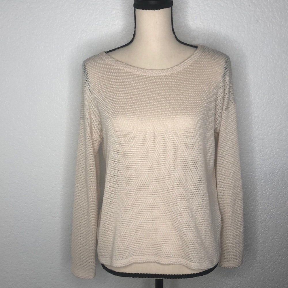 Cream Knit Pullover Sweater